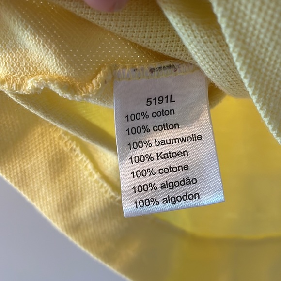 Lacoste Mens’s Polo size 6 light yellow - Picture 4 of 6